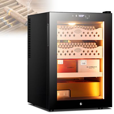 50L Electric Cigar Humidor Cabinet with Cooling, Heating & Humidity Control, Holds 300 Cigars for Fathers, Husbands, Gentlemen & Cigar Lovers