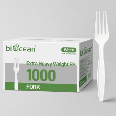 Bulk 1000 Extra white forks Plastic Utensils Disposable Forks Silverware Bulk Forks Bulk Heat Resistant Heavy Duty Silverware