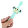 COOLHIYA Silicone Toothbrush with Soft Bristle Brush for Boy Girl Years Safe Wide Board Design Prevents Choking Gentle Teething in Green Comfortable Grip for Easy Use view 4