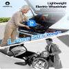 VERPAL 34lbs Lightweight Electric Wheelchair, Foldable Electric Wheelchair for Adults, Seniors, 360W Dual Motor Power Wheelchair 12.5 Miles for Travel, Park Hospital, 220 lbs Capacity-6Ah 18.5" Seat view 4