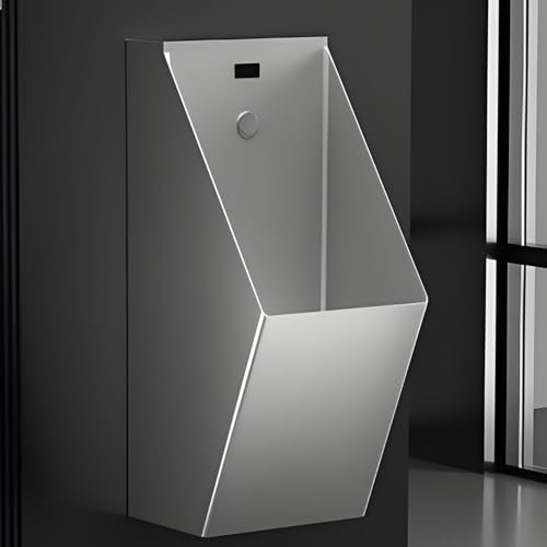 304 Stainless Steel Wall-Mounted Urinal with Distance Detection - Intelligent Splash-Proof Flush for Men's Restrooms in KTV, Prisons, Bars, Hotels, Shops, and Garages