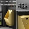 304 Stainless Steel Wall-Mounted Urinal with Distance Detection - Intelligent Splash-Proof Flush for Men's Restrooms in KTV, Prisons, Bars, Hotels, Shops, and Garages view 3
