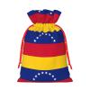 Flag Of Venezuela Printing Christmas Bag With Drawstring Closure, 4.7x6.9 In For Christmas Party Birthday Gift Wrapping view 2