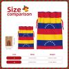 Flag Of Venezuela Printing Christmas Bag With Drawstring Closure, 4.7x6.9 In For Christmas Party Birthday Gift Wrapping view 4