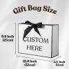 1-100 Pcs Personalized Gift Bag - 12.69.84.3 Inches, Custom Printed Your Name, Logo Party Favour Bags with Handles for Birthday, Wedding, Anniversary, Christmas, Business (White) view 2