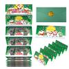 XiaosRen Green Christmas Envelope Money Holder with 10 Slots, Surprise Cash Gift Card Holders for Men Women Girls Boys Xmas Party Supplies. view 1