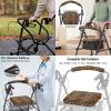 LedBack Leopard Print Rollator Walker Accessories 3 Pack Rollator Walker Seat and Backrest Rollbar Covers Universal Organizer Pouch Storage view 4