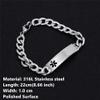 KBNSUIAN Women Men's Medical Alert PTSD Bracelet Personalized Medic ID Bracelets Wrist Cuban Chain Custom ICE Namplate Stainless Steel Identification Jewelry for Emergency, 8.66 inch view 2