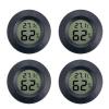 4 Mini Circular Hygrometers and Thermometers, Suitable for Indoor Humidity and Temperature Measurement(4pcs Black)