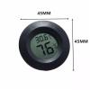 4 Mini Circular Hygrometers and Thermometers, Suitable for Indoor Humidity and Temperature Measurement(4pcs Black) view 2