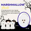 (2) Halloween Marshmallow Ghosts, 1.5 oz., 3 Ghost-Shaped Fluffy Spooky Candy Per Pack, Festive Seasonal Snack Cupcake Cookie Toppers Party Treats Favor Hot Cocoa Decoration view 2