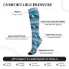 JIPOFD Dolphins In The Sea Printing 15-20mmhg Compression Socks -Reduces Tension Enhances Blood Flow -Great For Long Flights view 4