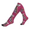 Pink Giraffe Texture Printing 15-20mmhg Compression Socks -Reduces Tension Enhances Blood Flow -Great For Long Flights view 1