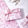 100 Sheets Pink Floral Tissue Paper Bulk Chinoiserie Gift Wrapping Paper for Gift Bags Pink White Flowers Patterned for Baby Shower Wedding Birthday Party Decor, 14 x 20 Inch view 3