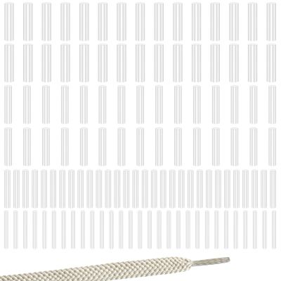120 PCS Systolic Shoelace Tips, 4 Size Clear Shoe Lace Ends Tips Invisible Heat Shrink ShoelaceIing Caps Sneaker Shoe Lace Shortening Repair Aglet Tip Clear Heat Shrink Shoelace for Most Sneaker Shoes