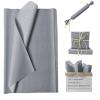 120 Sheets Gray Tissue Paper Bulk, Silver Gray Tissue Paper for Gift Bags Gift Wrapping Crafts Packaging Birthday Baby Shower Wedding Party Decor, 14 x 20 Inch view 1