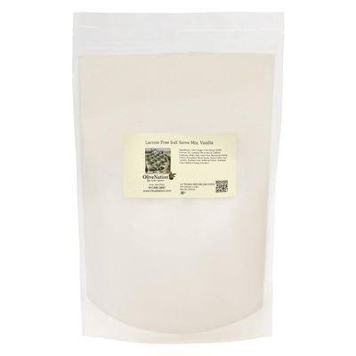 OliveNation Lactose Free Soft Serve Mix, Vanilla - Lactose Free Vanilla Powdered Mix For Home & Commercial Soft Serve Ice Cream Machine Frozen Desserts, Shakes, Floats, Beverages (32.00oz)