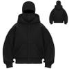 Balaclava Hoodie with Face Mask Built In, Wind-resistant Winter Face Covering Hoodies for Men Women (Black,X-Large) view 1