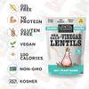 Lentil Telepathy Sea Salt & Vinegar Toasted Lentil Snack - Healthy Low Calorie Snacks, 100% Plant-Based High Protein, Gluten Free Readyto Eat Straight from the Bag, Non-GMO - 4 Ounce Bags (8 Ounce (Pack of 2) view 4