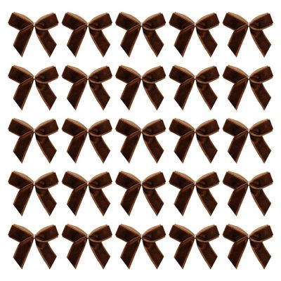 100 Pcs 2.5 cm Mini Christmas Velvet Bows Small Craft Ribbon Bows Bowknots Handmade Sewing Bow Holiday Decorative Bow Embellishments Xmas Twist Tie Bows Gift Decorating Accessories for Wedding Coffee