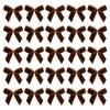 100 Pcs 2.5 cm Mini Christmas Velvet Bows Small Craft Ribbon Bows Bowknots Handmade Sewing Bow Holiday Decorative Bow Embellishments Xmas Twist Tie Bows Gift Decorating Accessories for Wedding Coffee view 1