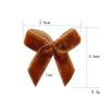 100 Pcs 2.5 cm Mini Christmas Velvet Bows Small Craft Ribbon Bows Bowknots Handmade Sewing Bow Holiday Decorative Bow Embellishments Xmas Twist Tie Bows Gift Decorating Accessories for Wedding Red view 2