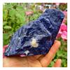 USUFKCXDG 1pcs 100-200g Blue Sodium Stone Rough Rock Quartz Crystal Ore view 3