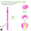 100 pcs Bendy Boba Straws Individually Wrapped Jumbo 12 mm Wide Bubble Tea Straws Flexible with Angled Tip, Bendable & Extendable Large Plastic Drinking Straws for Smoothies, Milkshakes,Thick Drinks view 3