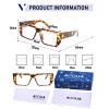AOOLIA Rectangle Square Reading Glasses for Women Men, Stylish Blue Light Blocking Computer Reader Anti Eyestrain Eyewear (Tortoise, 1, x) view 2