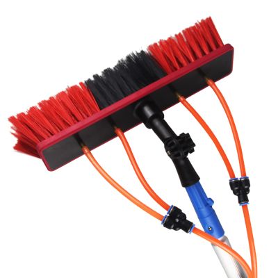 GAOFEMZ Window Cleaning Kit, Lightweight Aluminum Alloy Water Fed Pole, Solar Panel Cleaning Brush and Pole, Telescopic Water Brush for Cars, Glass Curtain Walls, Solar Panels, W
