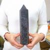 1pc 9-11cm Vibrant Flame Stone Column Crystal with Mesmerizing Orange & Yellow Flames Gemstone Stone view 3