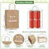 100 Pcs Christmas Employee Appreciation Gift Bags Bulk - Include 50 Paper Bags with Handles (8.3x5.9x3.1 Inch) and 50 Tissue Paper, Gifts for Coworkers, Team, Staff, Offices, Thank You Gifts (Brown) view 2