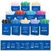 100 Pcs Christmas Employee Appreciation Gift Bags Bulk - Include 50 Paper Bags with Handles (8.3x5.9x3.1 Inch) and 50 Tissue Paper, Gifts for Coworkers, Team, Staff, Offices, Thank You Gifts (Blue) view 1