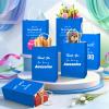 100 Pcs Christmas Employee Appreciation Gift Bags Bulk - Include 50 Paper Bags with Handles (8.3x5.9x3.1 Inch) and 50 Tissue Paper, Gifts for Coworkers, Team, Staff, Offices, Thank You Gifts (Blue) view 4