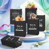 100 Pcs Christmas Employee Appreciation Gift Bags Bulk - Include 50 Paper Bags with Handles (8.3x5.9x3.1 Inch) and 50 Tissue Paper, Gifts for Coworkers, Team, Staff, Offices, Thank You Gifts (Black) view 4