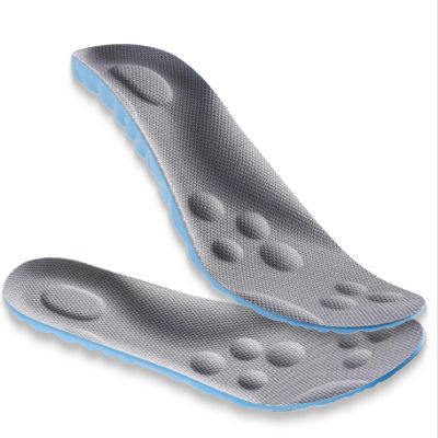 2026 Upgrade Soft Insoles Orthotics, 4D Cloud Shoe Inserts Memory Foam Insole with Arch Support for Women Men (Gray Blue(1 PC),M11/W12)