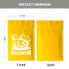 4 CUSTOM PRINT 100PCS 4 * 6 Inch Halloween Resealable Mylar Bags,Small Trick or Treat Cookie Goodie Bag,Smell-proof Foil Pouch for Candy Snack (Yellow-50PCS, 4 * 6Inch) view 2