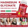 120 Count Magnesium Glycinate Gummies 600mg for Adults, Supports Relaxation, Magnesium Glycinate Chewable, Non-GMO, Sugar Free view 2