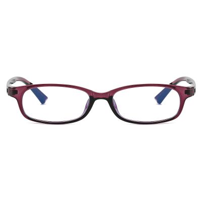 LJCZKA Rectangle Blue Light Blocking Glasses for Women Y2K Small Rectangular Glasses Anti Eyestrain Computer Eyeglasses (Purple)
