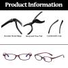 LJCZKA Rectangle Blue Light Blocking Glasses for Women Y2K Small Rectangular Glasses Anti Eyestrain Computer Eyeglasses (Purple) view 4