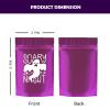 4 CUSTOM PRINT 4 * 6 Inch Halloween Stand Up Mylar Bags,Trick or Treat Cellophane Bags,Ghosts Candy Cookie Pouch (Purple-100PCS, 4 * 6 Inch) view 2