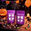 4 CUSTOM PRINT 4 * 6 Inch Halloween Stand Up Mylar Bags,Trick or Treat Cellophane Bags,Ghosts Candy Cookie Pouch (Purple-100PCS, 4 * 6 Inch) view 3