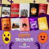 4 CUSTOM PRINT 4 * 6 Inch Halloween Stand Up Mylar Bags,Trick or Treat Cellophane Bags,Ghosts Candy Cookie Pouch (Purple-100PCS, 4 * 6 Inch) view 4
