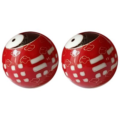 2 Pcs Health Baoding Balls, Chinese Meditation Stress Relief Iron Exercise Spheres, Smooth with Soothing Chimes, Traditional Bagua Design, Tai Chi Gifts Adults & Seniors