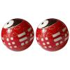 2 Pcs Health Baoding Balls, Chinese Meditation Stress Relief Iron Exercise Spheres, Smooth with Soothing Chimes, Traditional Bagua Design, Tai Chi Gifts Adults & Seniors view 1