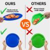 HiEnjoin 50-Pack Royal Blue Plastic Plates, 9 Inch Disposable Party Plates Dinner Plates for BBQ Picnic Birthday Party Supplies (Royal Blue, 9 Inch) view 3