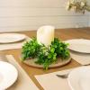 byepica 8 Pcs Boxwood Wreaths for Tables, 9.8 in Candle Rings, Greenery for Spring & Christmas view 3