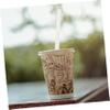 LALADEFIEE Disposable Paper Drinking Straws Food-grade Degradable Pulp Material Thickened Milk Tea Beverage Straws with Independent Packaging for Cold and Hot Drinks view 3