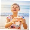 LALADEFIEE Disposable Paper Drinking Straws Food-grade Degradable Pulp Material Thickened Milk Tea Beverage Straws with Independent Packaging for Cold and Hot Drinks view 4