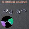 25 Pairs Push in Eyeglass Nose Pads Clear Anti Slip Nose Bridge Pads Replacement Soft Silicone Glasses Noses Pad for Rimless Frameless Eyewear Frames view 3